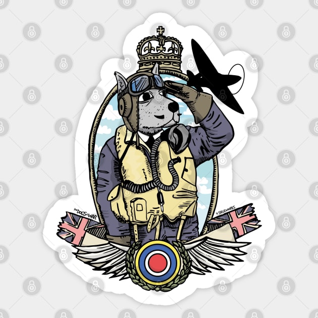 The Dogs of War: RAF Fighter Pilot Sticker by Siegeworks